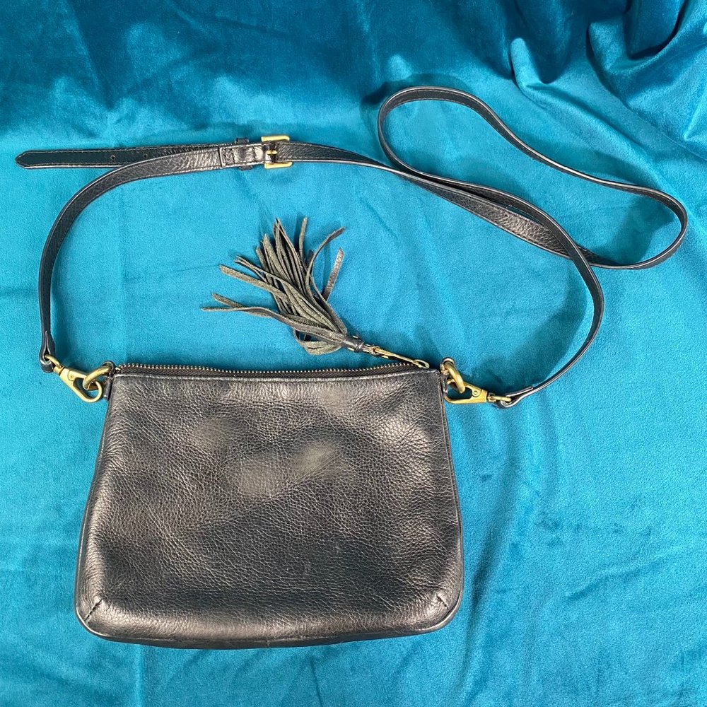 Fossil Issue No 1954 Leather Purse Crossbody Bag Black